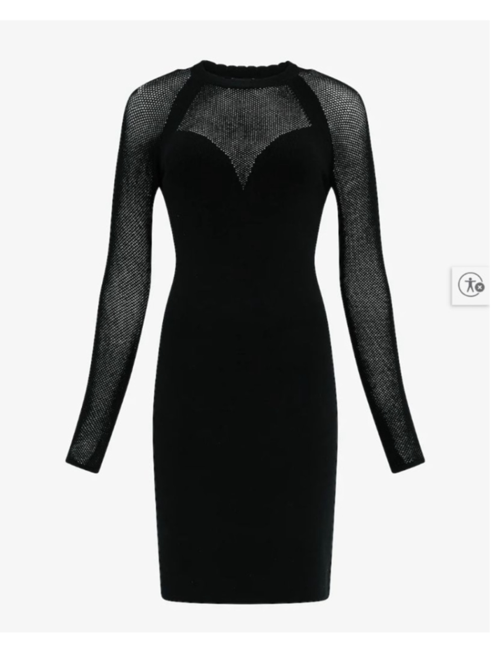 Express Women's Black Long Sleeve Dress L